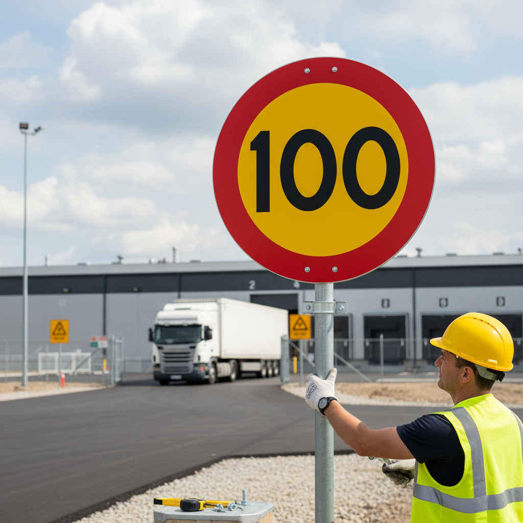 Premium Prohibition Sign - Maximum Speed 100 km/h, Ø 600 mm Durable De