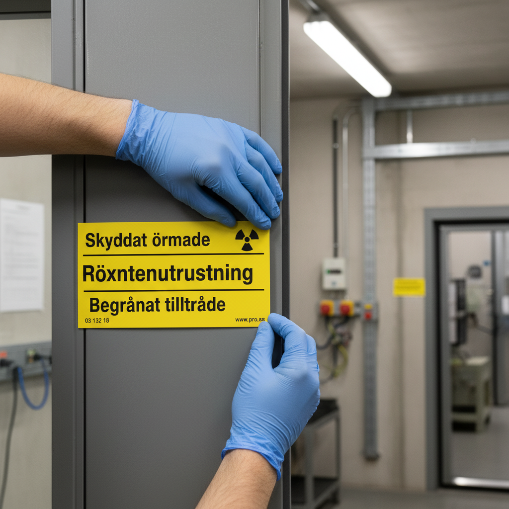 Premium Safety Sign for X-Ray Equipment - Durable Materials and Multiple Mounting Options