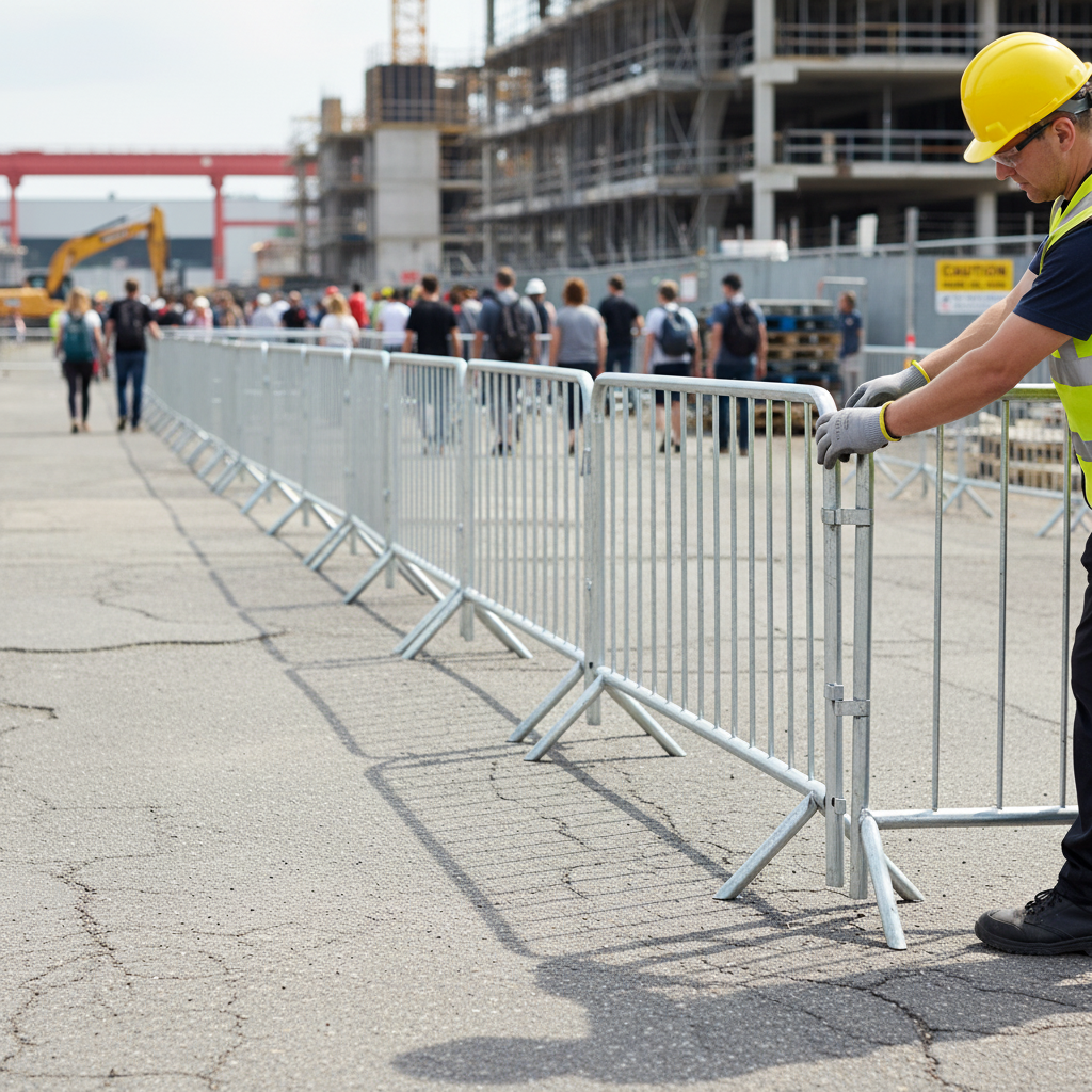 Heavy Duty 2.3m Loose Leg Barrier System with Galvanised Steel Construction for Crowd Control | Barriers Co