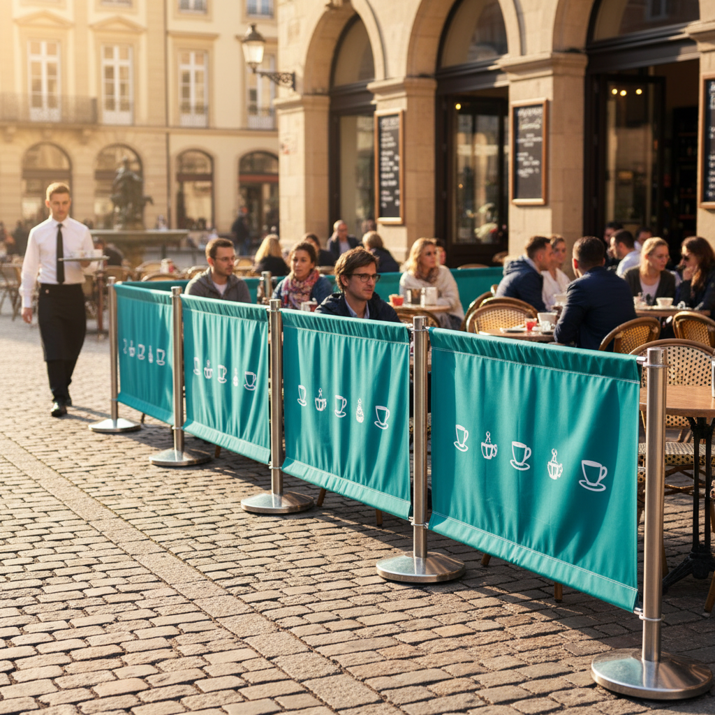 Premium Custom Printed Café Banners - Multiple Sizes, Durable Materials, Full Custom Print for Outdoor Branding