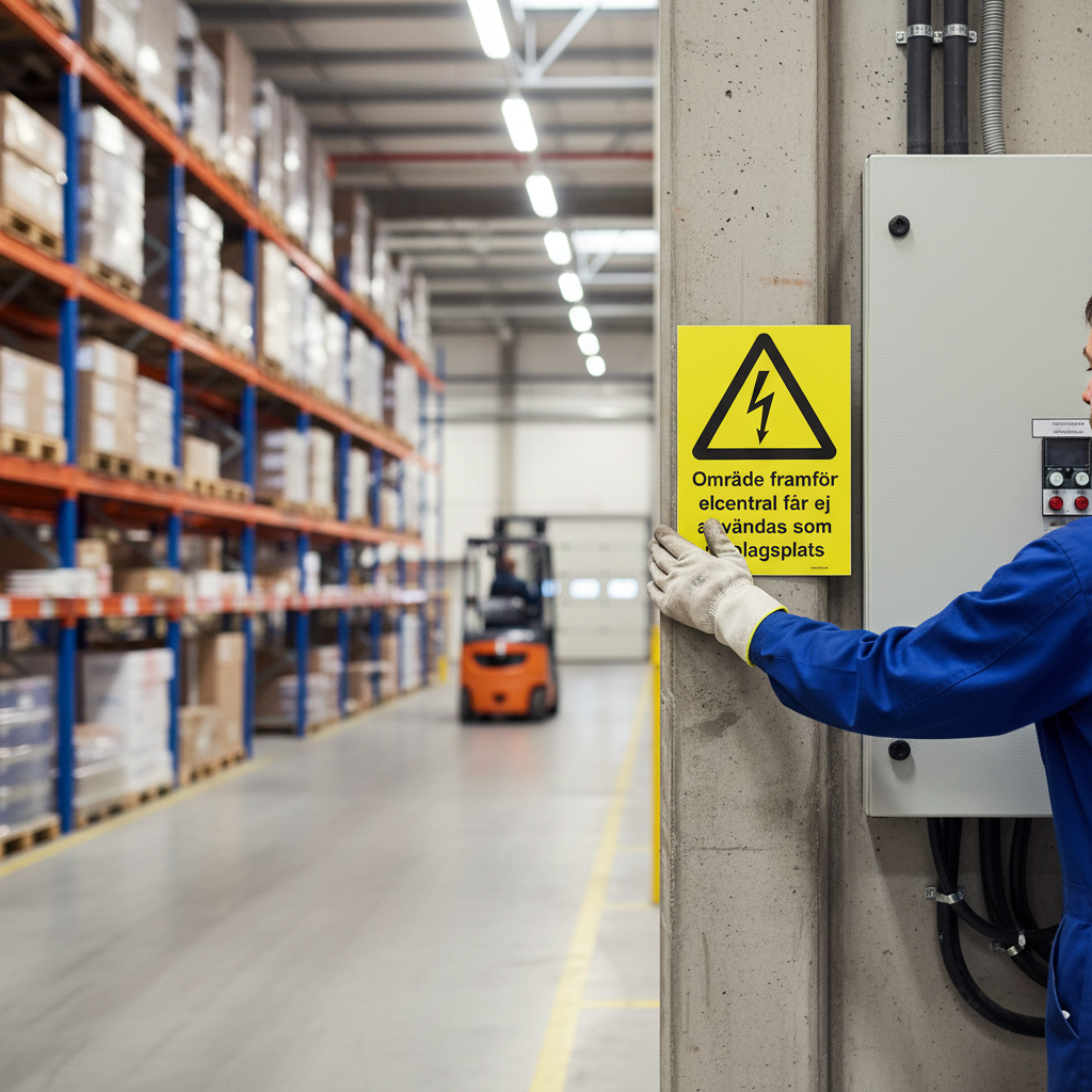 Premium Warning Sign for Electrical Safety – Durable Self-Adhesive, Plastic, Magnetic, and Aluminum Options Available