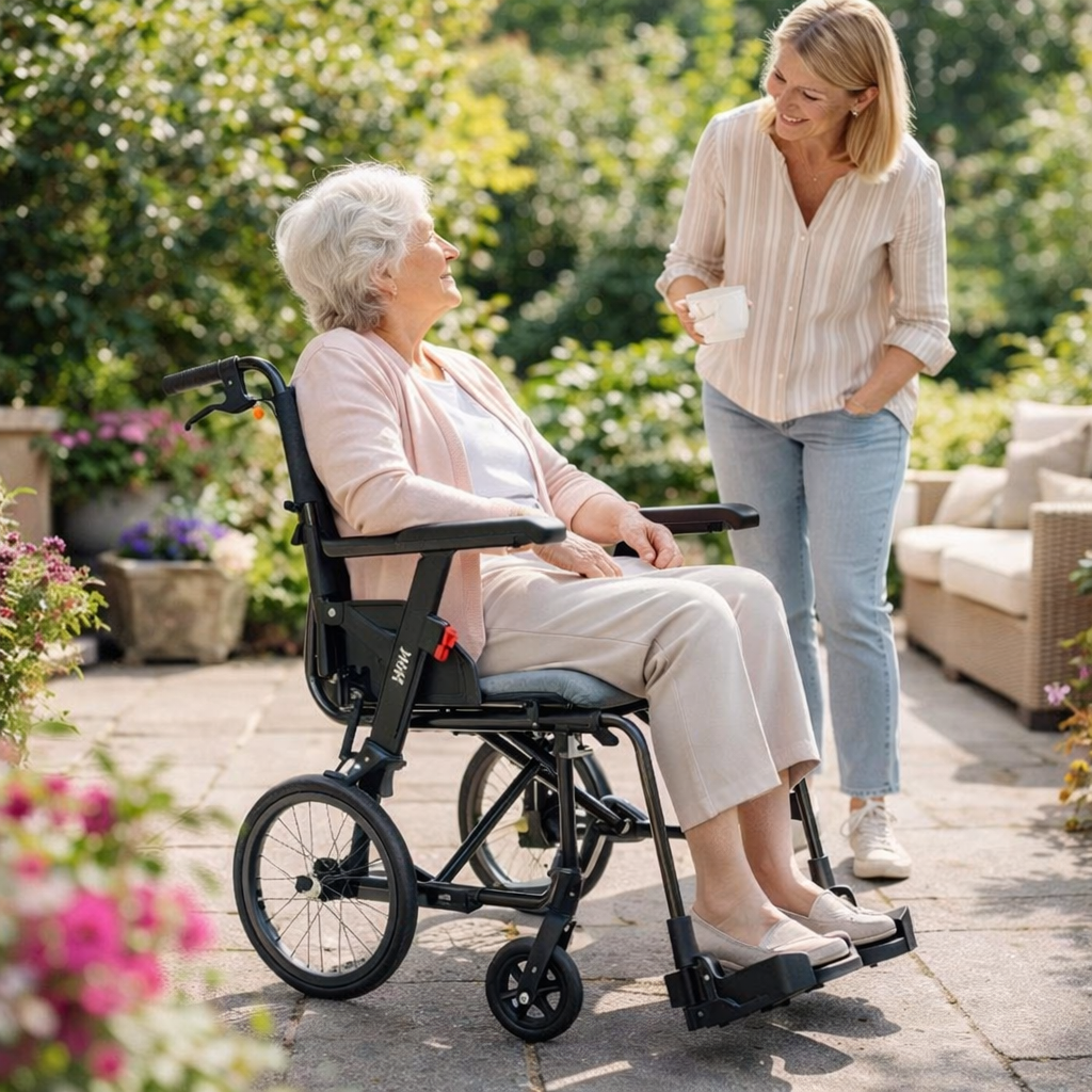 Transit Wheelchair – Multiple Widths – Lightweight & Durable – Indoor & Outdoor Use