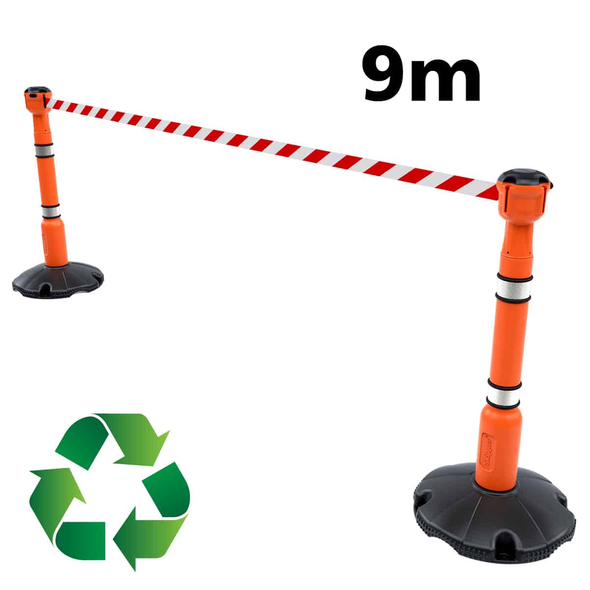 9m free standing retractable barrier kit (KIT10)