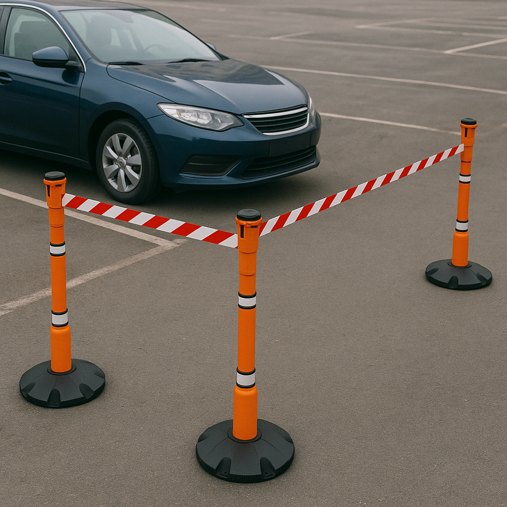 BarrierPlus® 27m Retractable Safety Barrier Kit 1