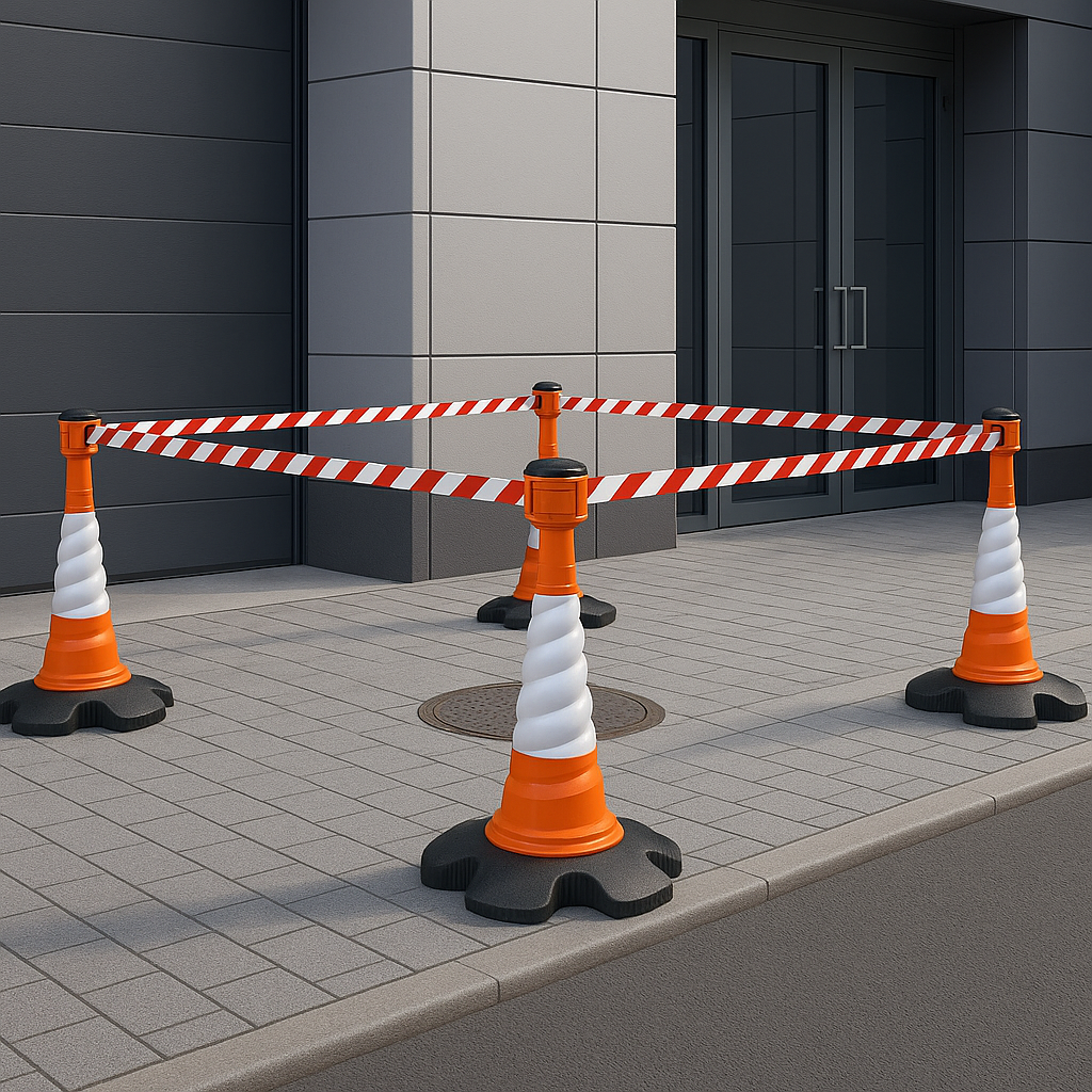 BarrierPlus™ 36m Retractable Cone Topper Safety Kit 1