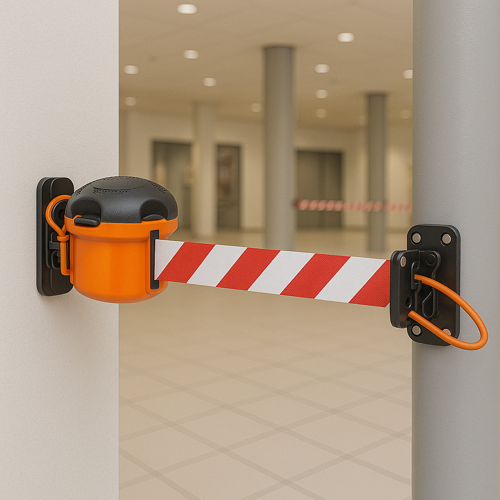 BarrierPlus® XS 9m Retractable Cord Strap Barrier Kit  2