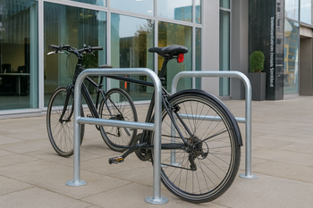 BiltHaus Cycle Stand – 48mm Ø | Secure 2-Bike Rack | Galvanised or Stainless Steel | Ragged or Flanged Fixing Options
