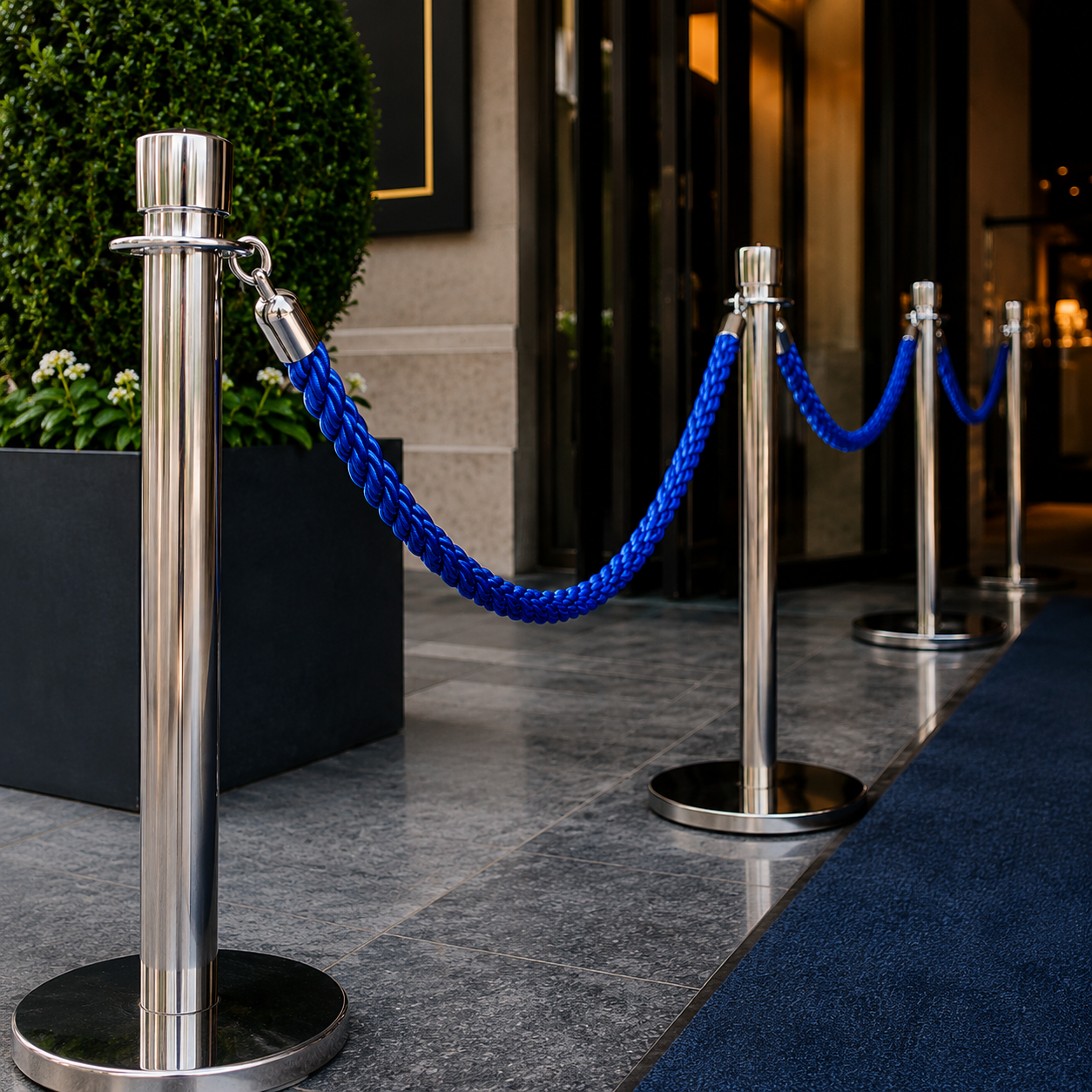 Braided Barrier Rope with Snap-Ends for Crowd Control