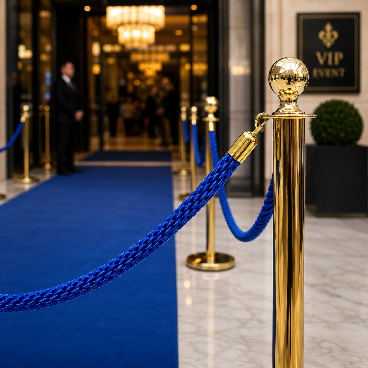 Braided Barrier Rope with Snap-Ends for Crowd Control