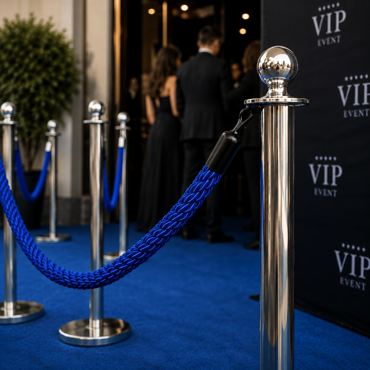 Braided Barrier Rope with Snap-Ends for Crowd Control