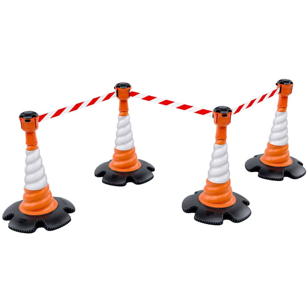 Barrier System | Skipper Traffic Cone Unicart – Includes 6 x Skipper cones, 6 x Skipper units & 1 x Accessory Pack