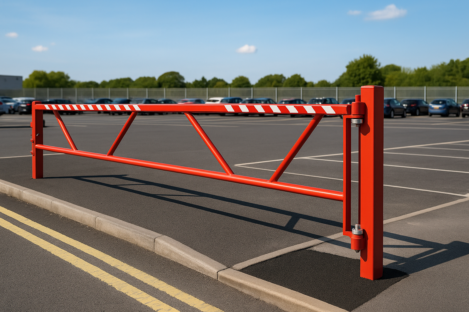 Heavy-Duty Manual Swing Gate – Industrial Access Barrier for Warehouses, Utility Sites & Restricted Vehicle Entrances (Galvanised & Powder-Coated Steel)