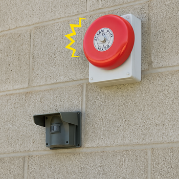 Driveway Alert Alarm Kit – Weatherproof PIR Motion Sensor + Outdoor Bell Receiver with Long-Range Pencil Beam Detection