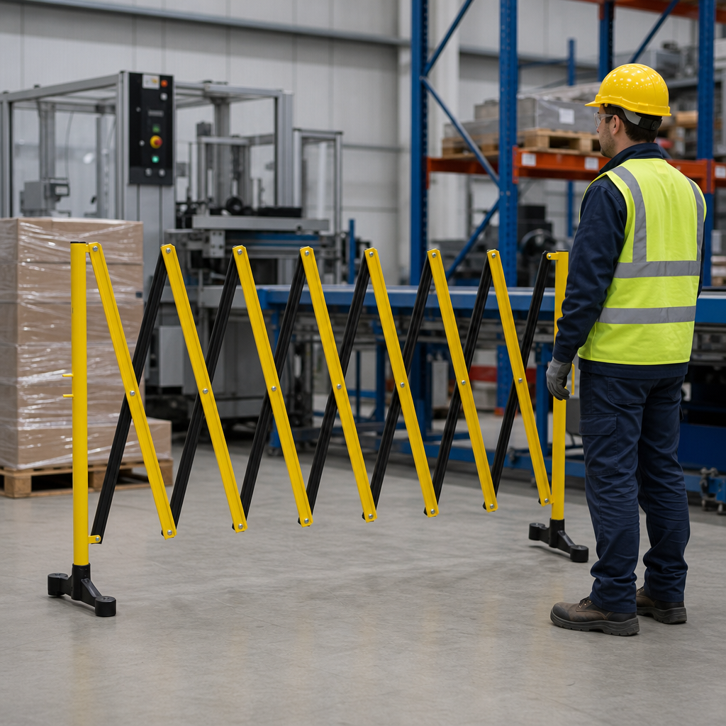Expanding Barrier with Base 3m for Crowd Control