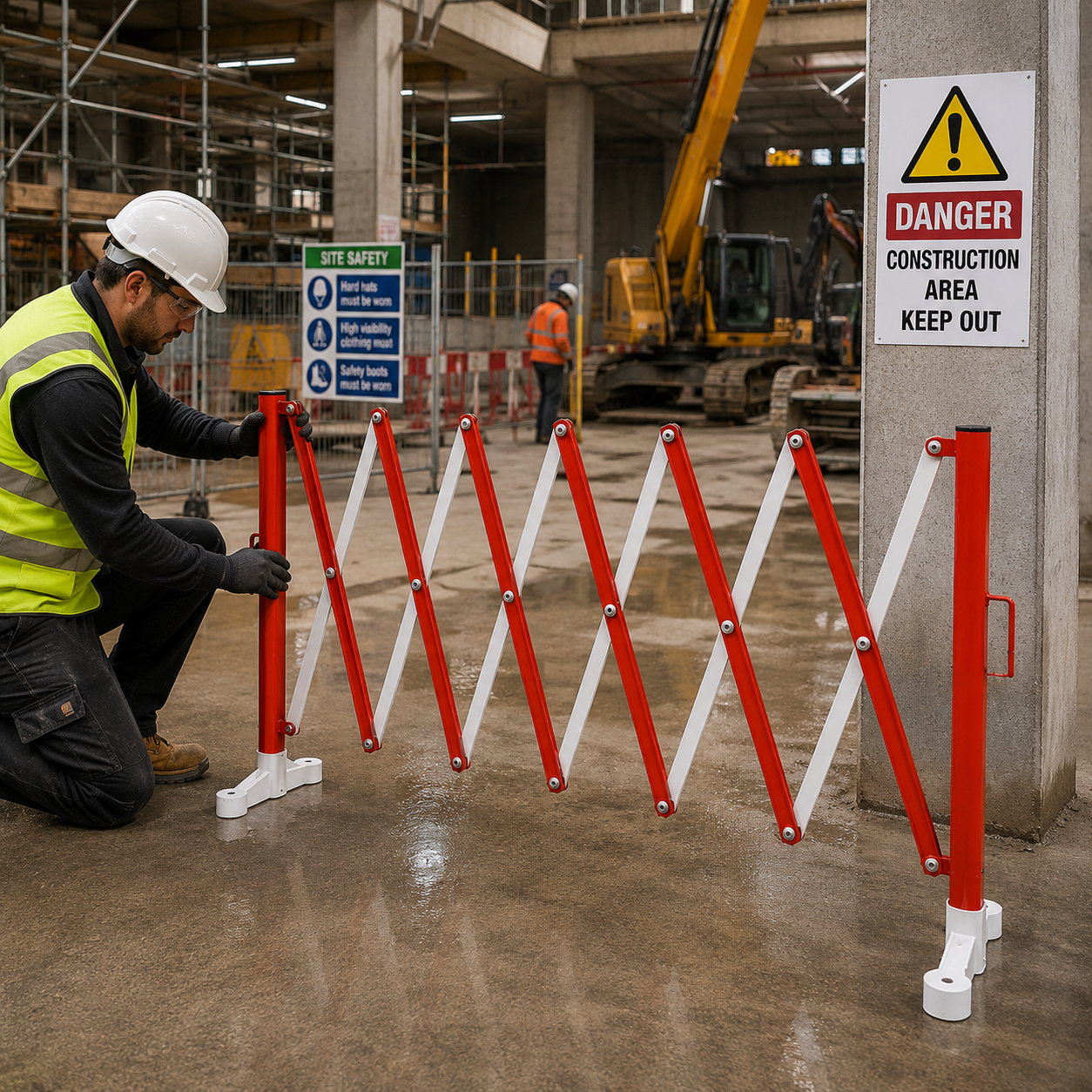 Expanding Barrier with Base 3m for Crowd Control