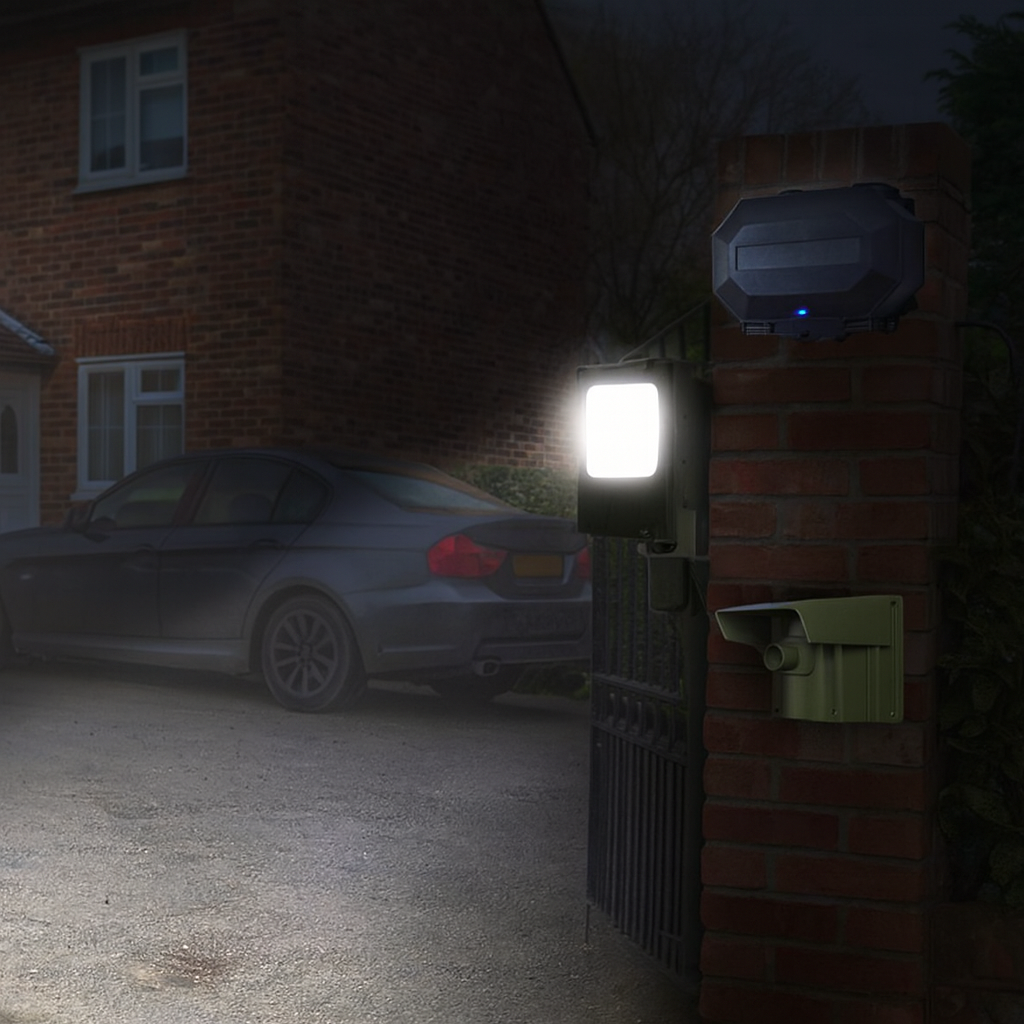 Floodlight Long-Range Driveway PIR Alarm System 1