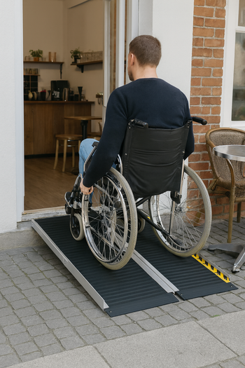 Foldable Anti-Slip Wheelchair Ramp 2-6 ft | Lightweight, Secure & Portable Access