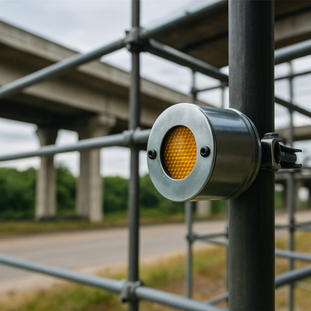 Heavy-Duty Battery-Powered Scaffold Light with Amber Flash – Built for Safety & Visibility