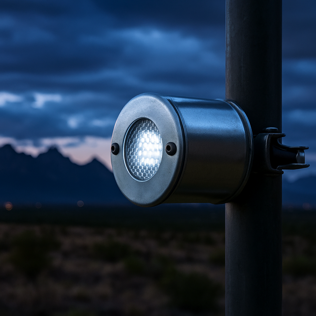 Heavy-Duty Battery-Powered Scaffold Light with Amber Flash 2