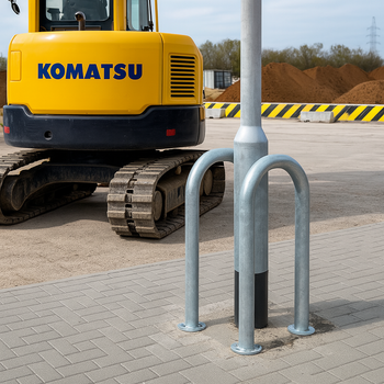 Heavy-Duty Lamp Post Protector – Shield for Street Lights, Columns & Poles | Anti-Collision Barrier