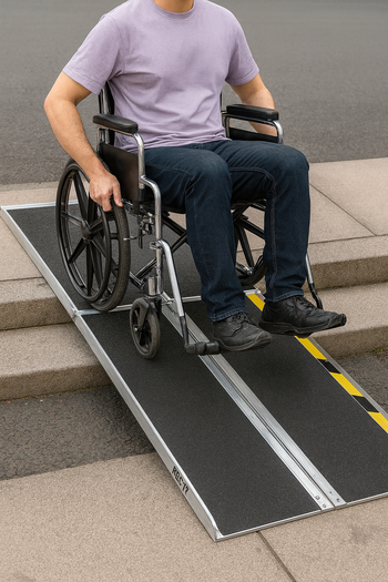 Heavy-Duty Portable Multi-Fold Wheelchair Ramp 4-10 ft | Supports High Weights, Easy Carry & Store