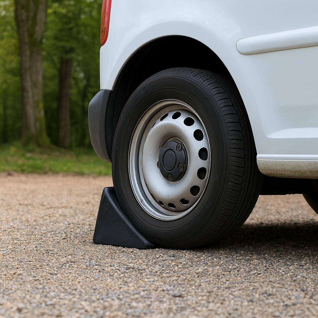  Heavy-Duty Rubber Wheel Chock for LGVs & Industrial Vehicles 2