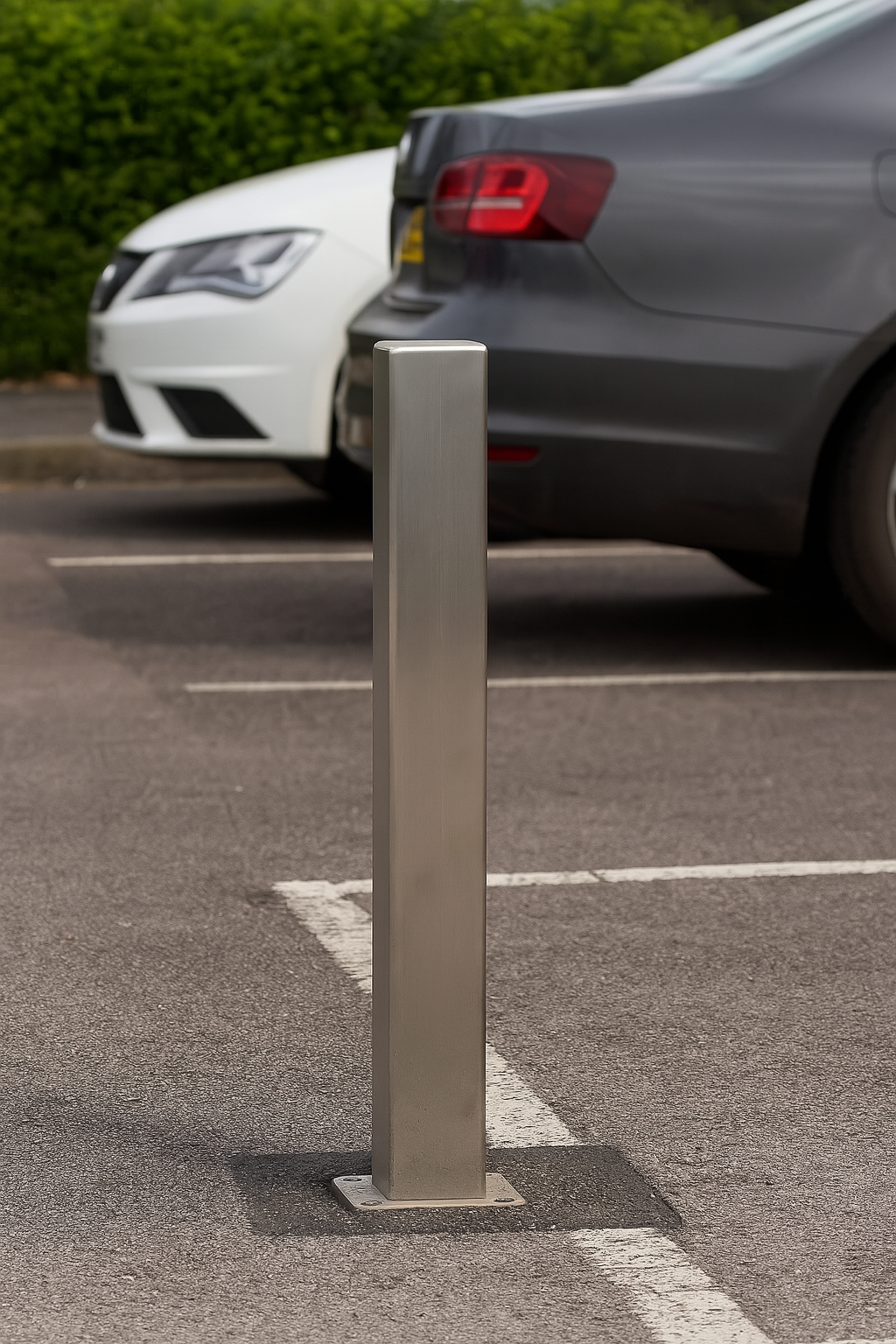 Heavy-Duty Stainless Steel Removable Security Parking Post 