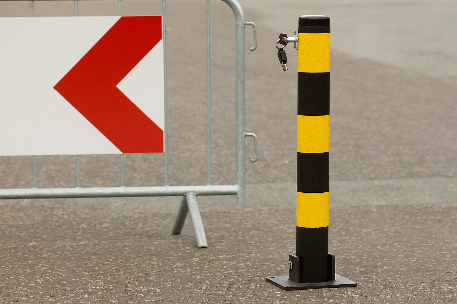Heavy-Duty Steel Folding Parking Bollard 2
