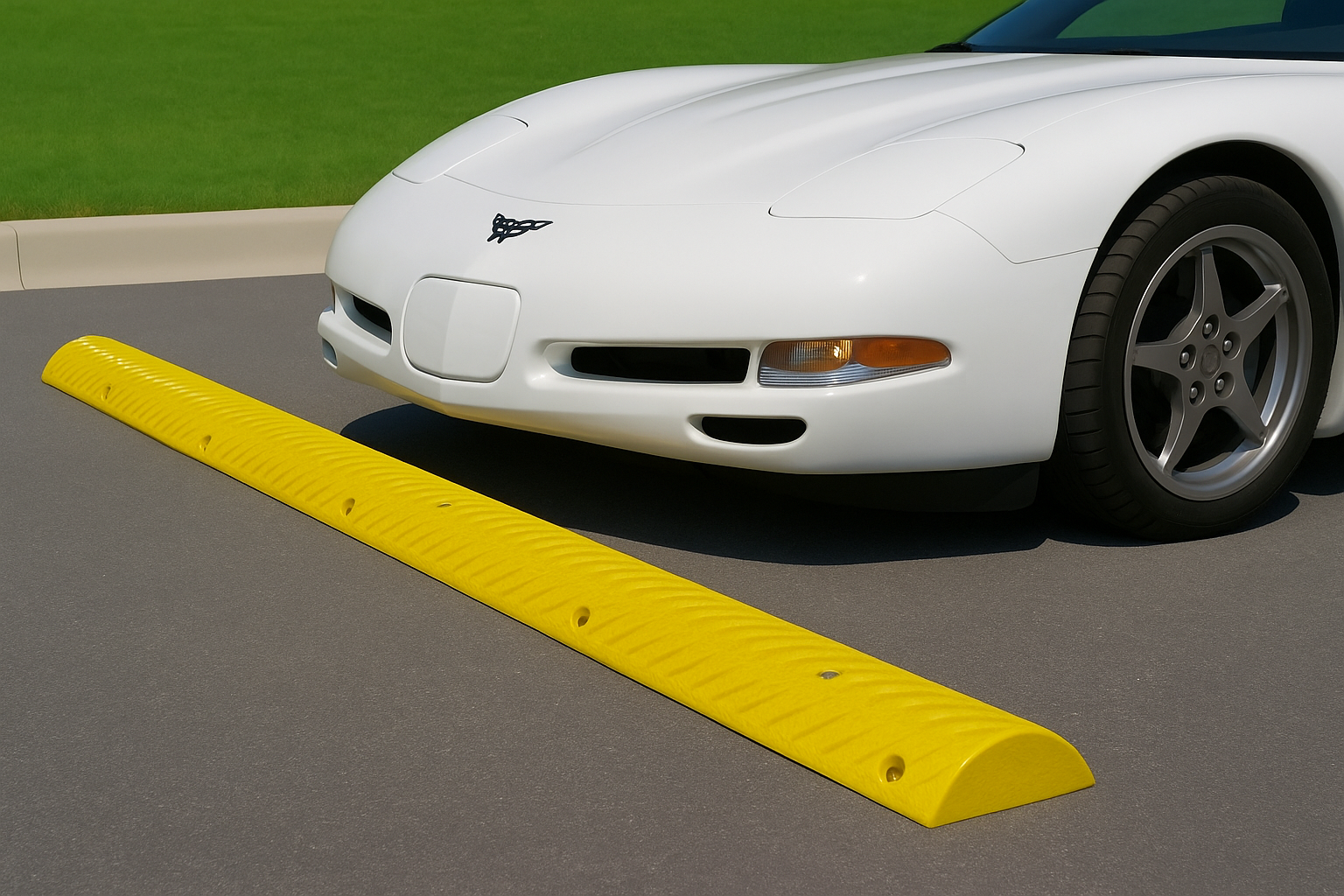 High-Visibility Plastic Rumble Strip for Road Safety 1