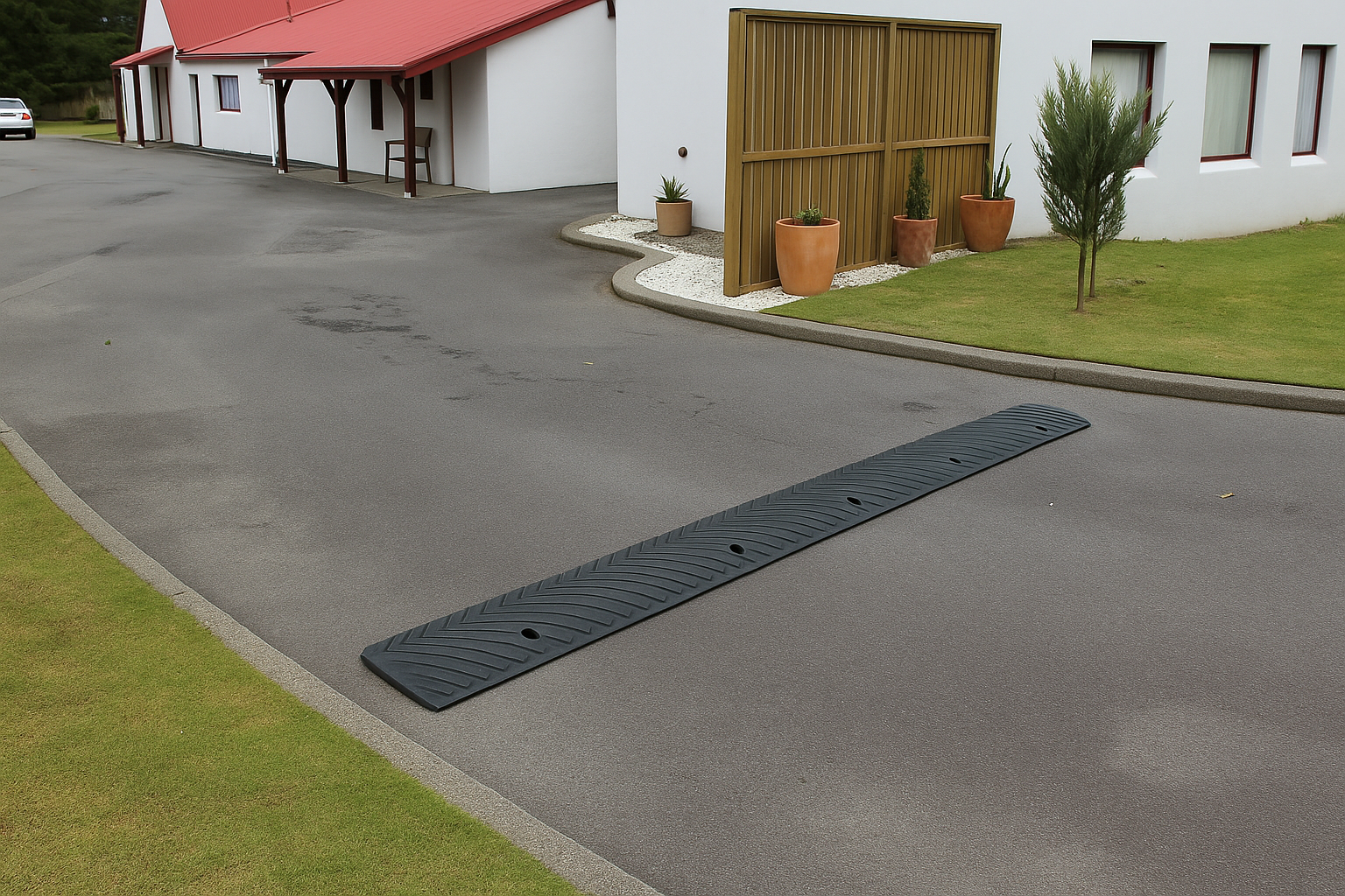 High-Visibility Plastic Rumble Strip for Road Safety 2