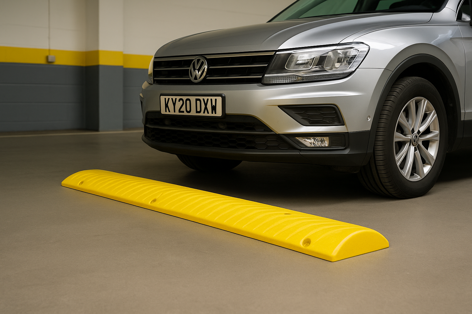 High-Visibility Plastic Rumble Strip for Road Safety – Pre-Drilled with Fixings Included