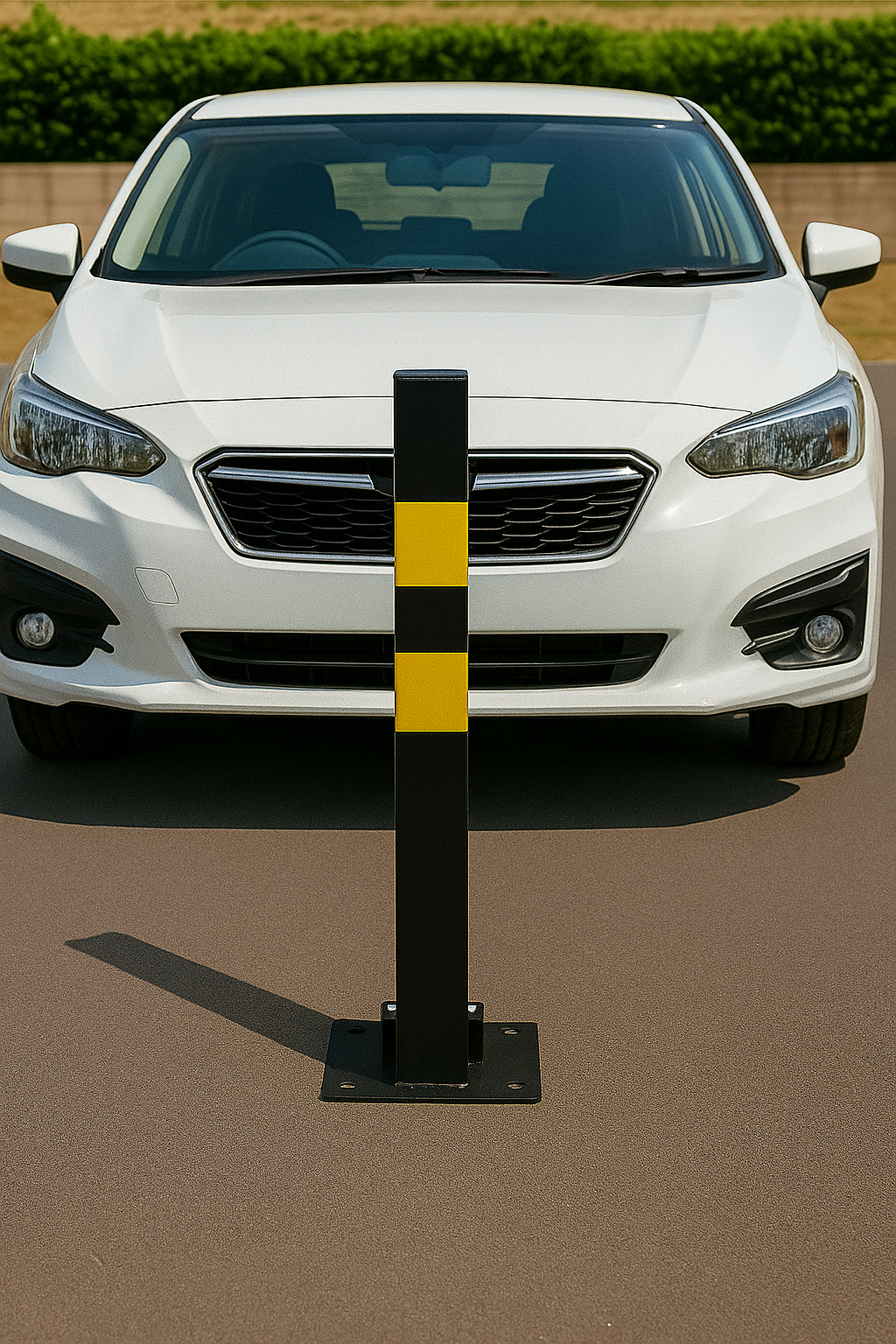 Lockable Heavy Duty Steel Folding Parking Post 1