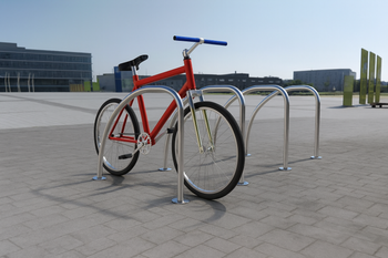 MetroFin 48mm Cycle Stand – Premium Hooped Bike Rack (750mm x 1020mm) for 2 Bicycles | Galvanised, Powder-Coated, or Stainless Steel Finish