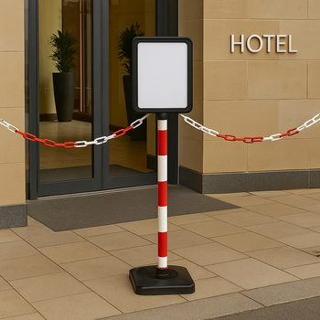 Plastic Post with A4 Sign Holder – Freestanding Safety & Information Display