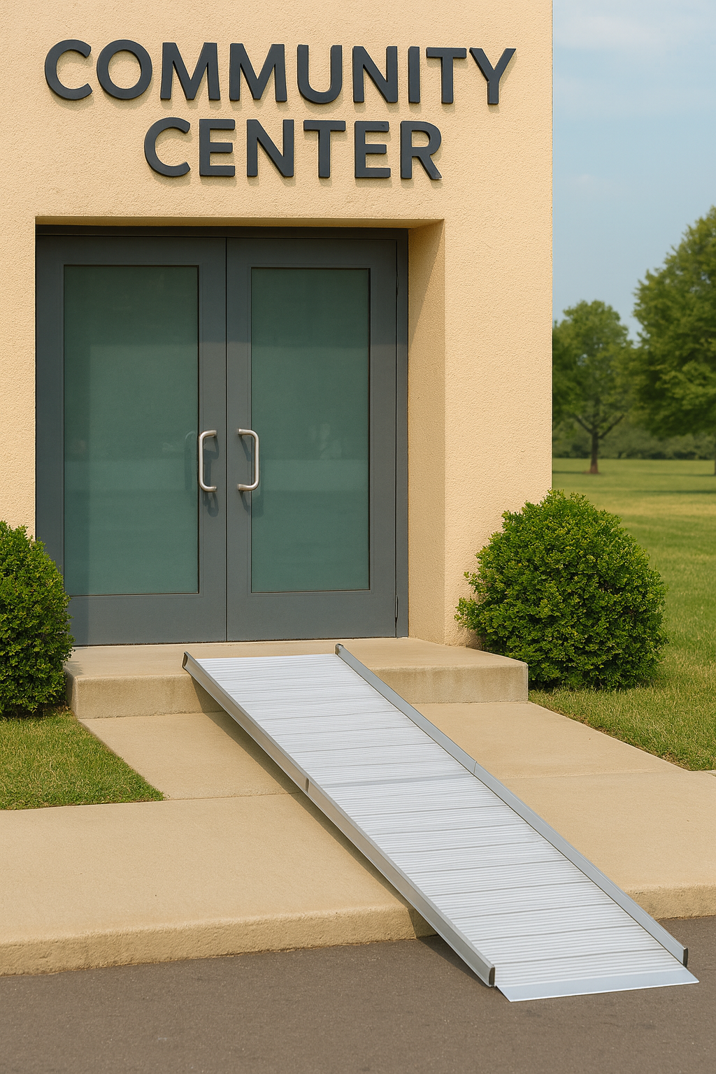 Portable Adjustable Aluminum Wheelchair Ramp 2