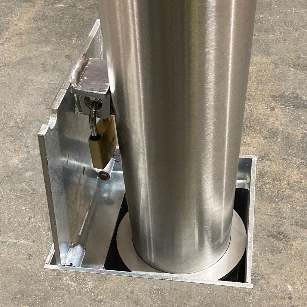 60mm - 204mm Removable Stainless Steel Bollard 1000mm Above Ground