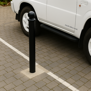 Premium 1000mm Ornamental Steel Bollard – Decorative Anti-Ram Barrier