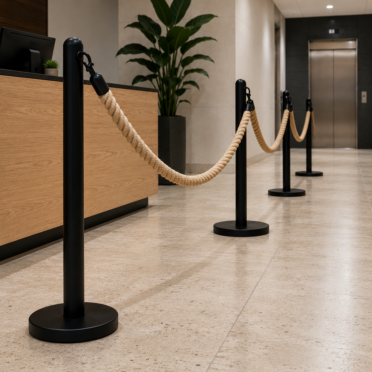Premium Polyhemp Barrier Rope with Snap Ends for Professional Use