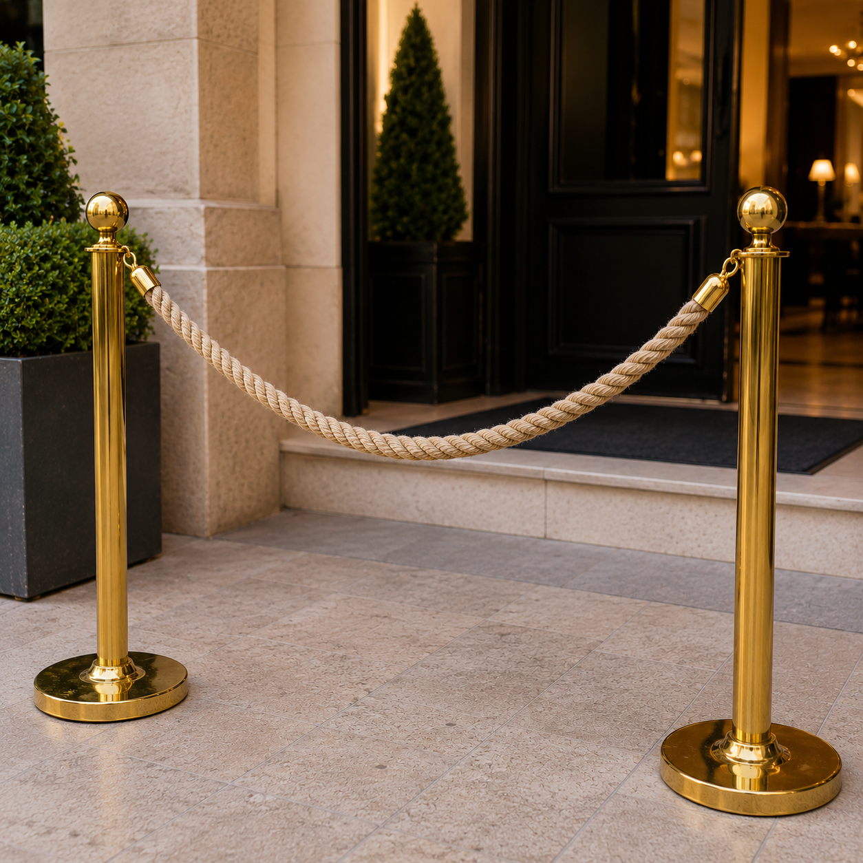 Premium Polyhemp Barrier Rope with Snap Ends for Professional Use