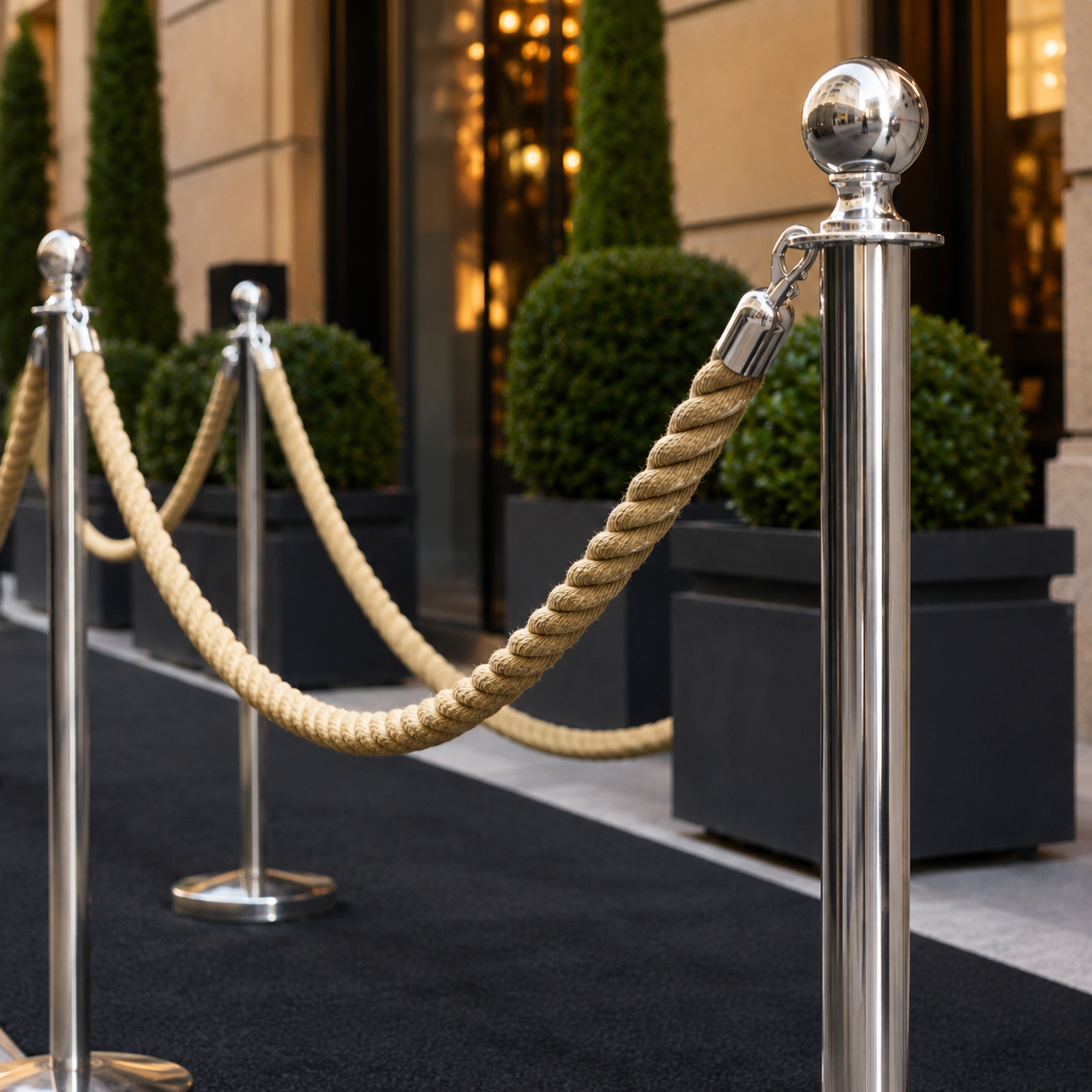 Premium Polyhemp Barrier Rope with Snap Ends for Professional Use