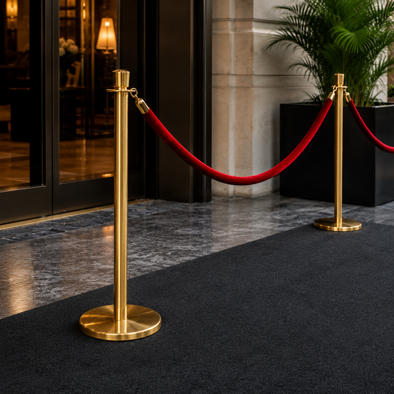 Premium Post and Rope Barrier for Event Management