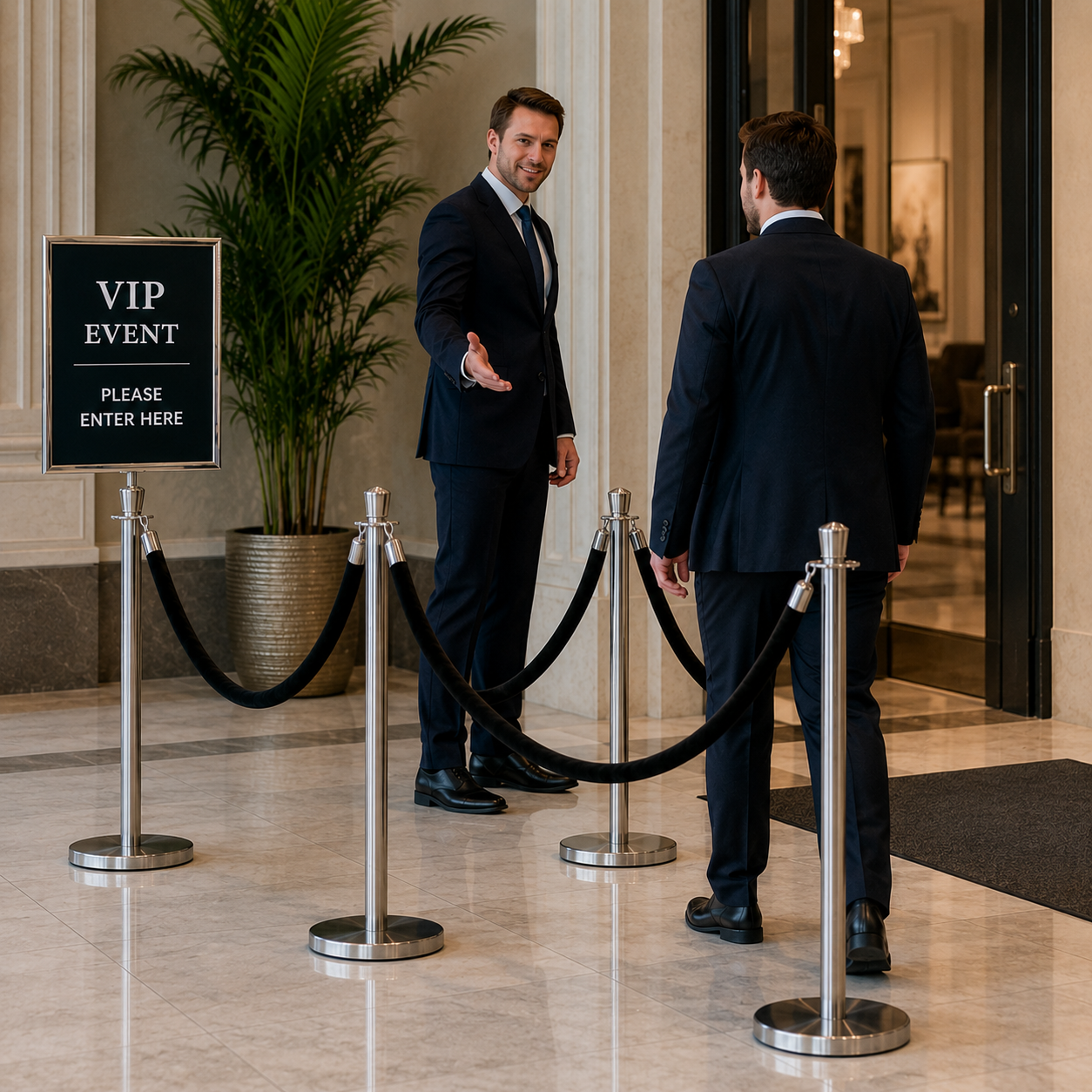 Premium Post and Rope Barrier for Event Management