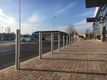 Premium Stainless Steel Round Bollard (48mm–204mm) – 1000mm Height | Fixed Traffic & Access Control Barrier