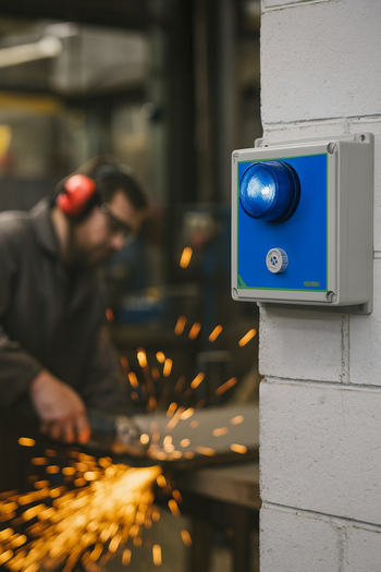 Protect-800 Weather-Proof 2-Channel Wireless Receiver with Adjustable Siren & Blue Strobe (800 m Range)