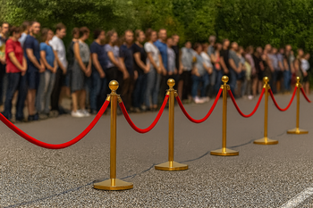 LineGuard Elite Queue Barrier – Premium Rope Post with Custom Finish Options