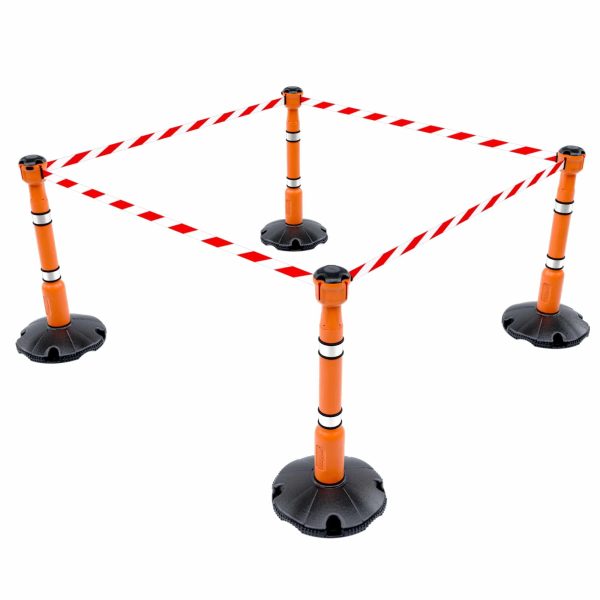 Skipper Retractable Barrier Post and Base System – Efficient Crowd Control Solution