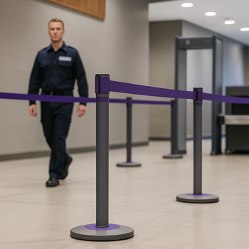 SafeLine 9m Retractable Belt Barrier – Premium Queue & Safety Control System for Events, Retail & Security