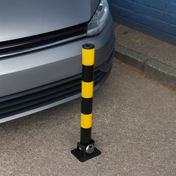 Secure & Space-Saving Fold-Down Parking Post with Spigot Base – Buried Installation