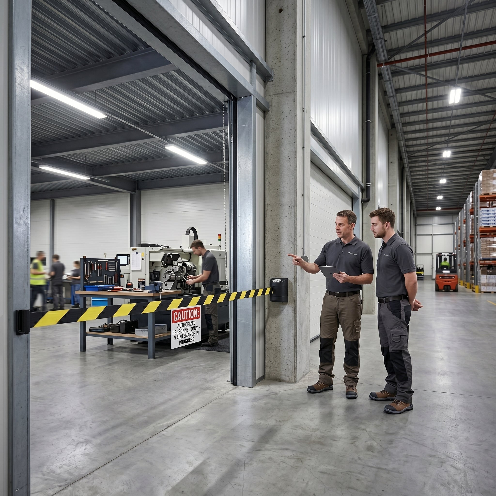 Wall Mounted Barrier with 10m Belt for Warehouse Aisles
