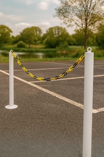 Yellow & Black Plastic Chain Link – 1 Metre Length